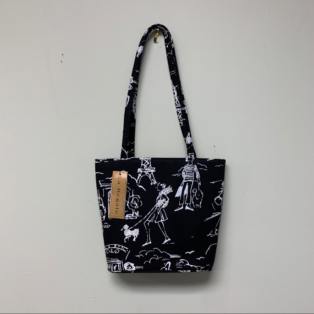 La Regal Black, White Beaded Mini Handbag B1-1105